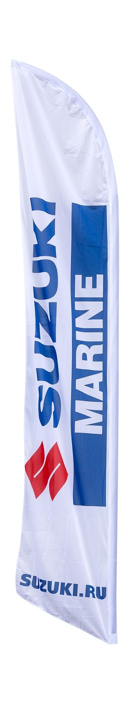 Полотно флага "SUZUKI MARINE" для флагштока (левое расположение логитипа) Полотно флага "SUZUKI MARINE" для флагштока (левое расположение логитипа)