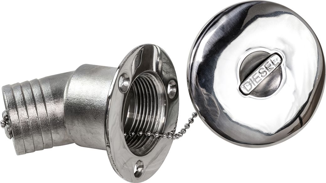 Горловина заливная угловая для дизтоплива 38 мм, Marine Rocket