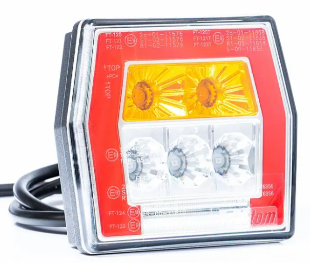 FT-121T LED фонарь задний 4-х позиционный (указ.пов.,стоп,габарит,освещ.номера)12-36V, провод 1 метр