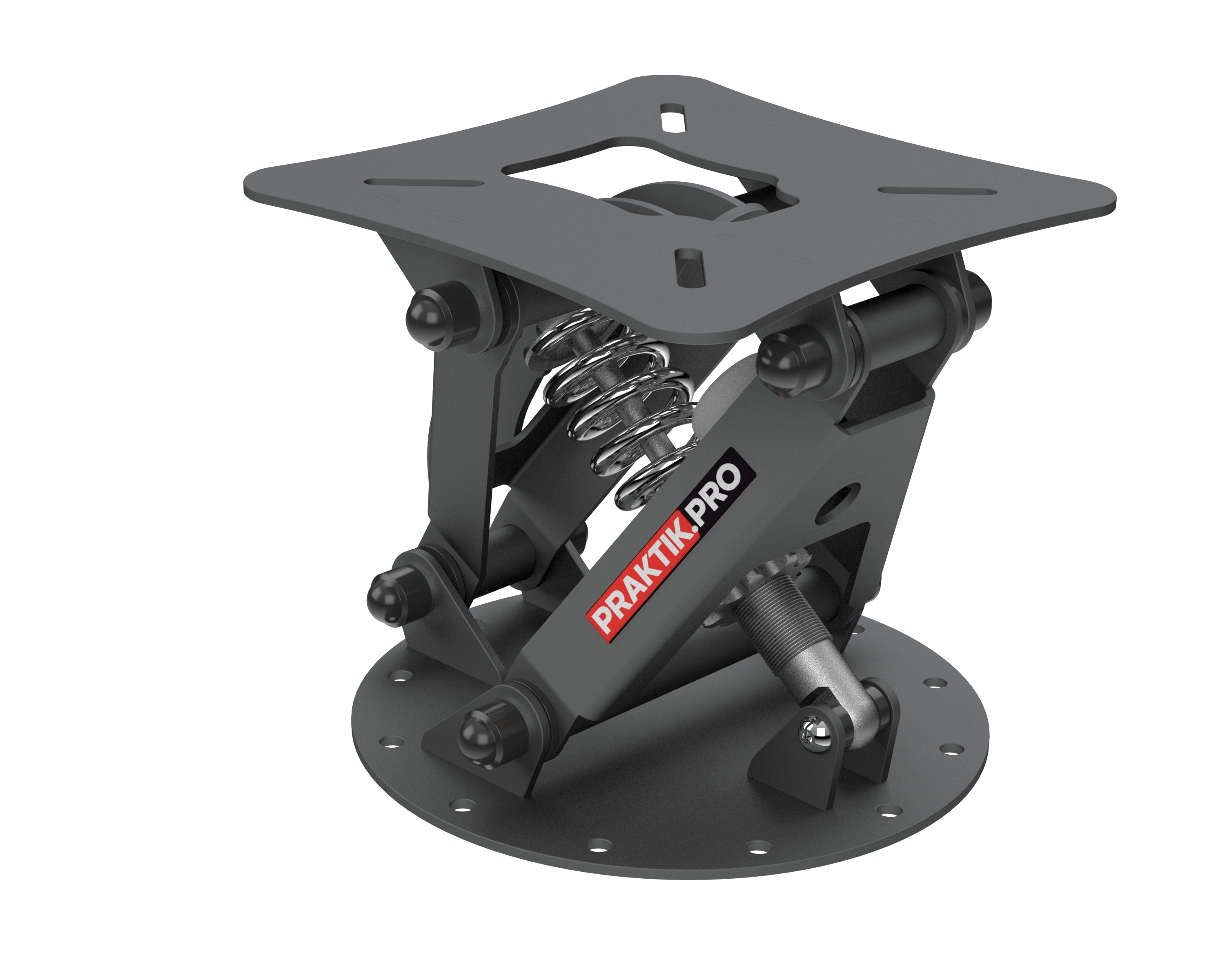 Стойка амортизационная Практик 200 V2, оцинкованная, серая