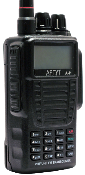 Радиостанция АРГУТ А-41 new Двухдиапазонная IP66, UHF (400 – 520 МГц)  и  VHF (136 - 174 МГц)