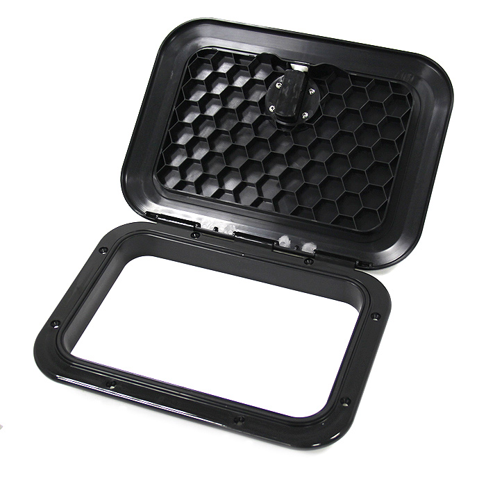 Крышка рундука SEAFLO 270x375 мм с замком, черный пластик