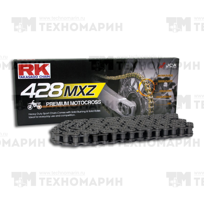 Цепь для мотоцикла до 150 см³ (без сальников) 428MXZ-124 Цепь для мотоцикла до 150 см³ (без сальников) 428MXZ-124