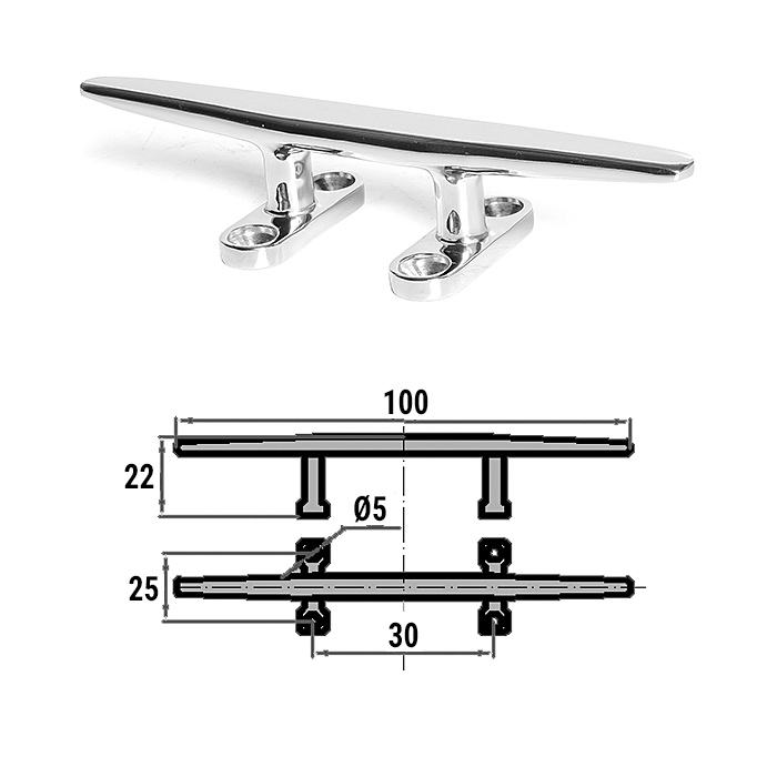 Утка швартовая CIM сталь 100мм