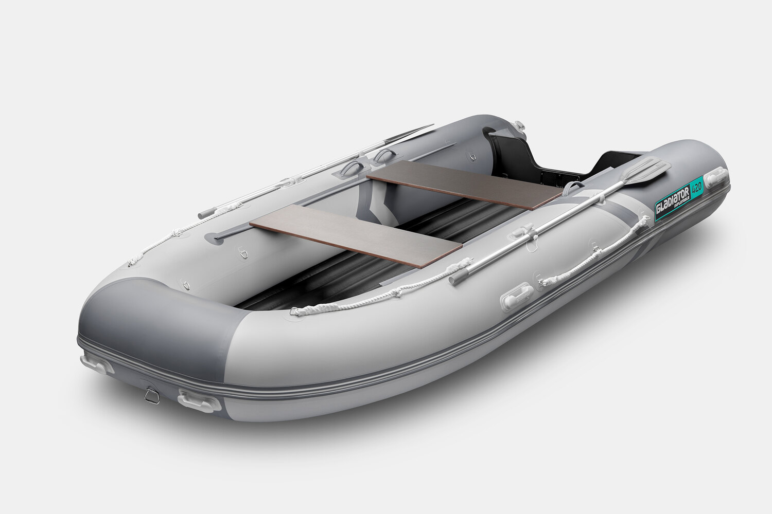 Лодка ПВХ Gladiator E420S НДНД светло-серый/темно-серый (СПБ)
