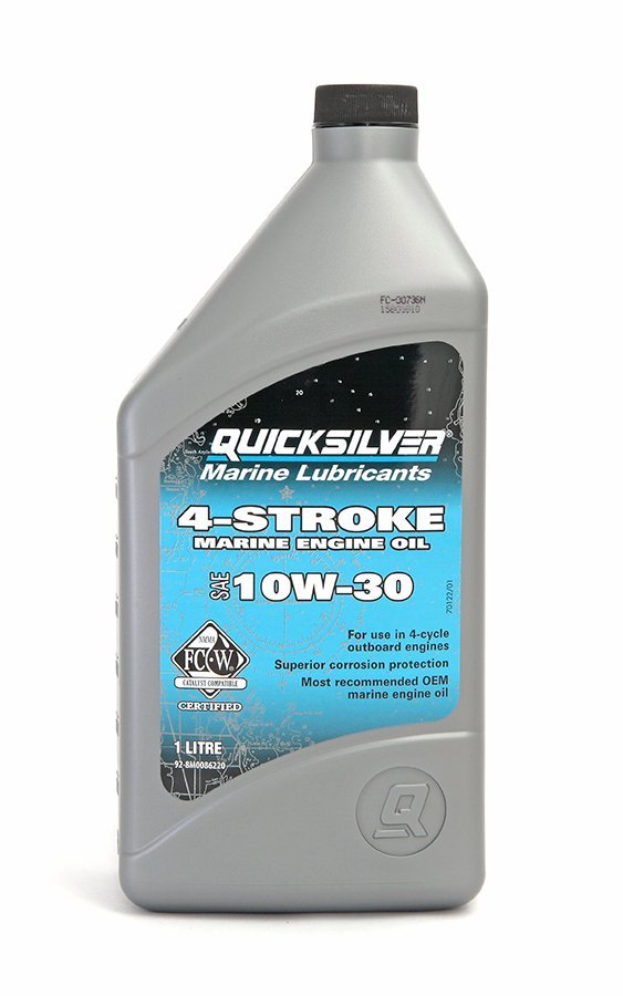 Масло для 4-х тактных лодочных моторов минеральное Quicksilver 10W30 1л