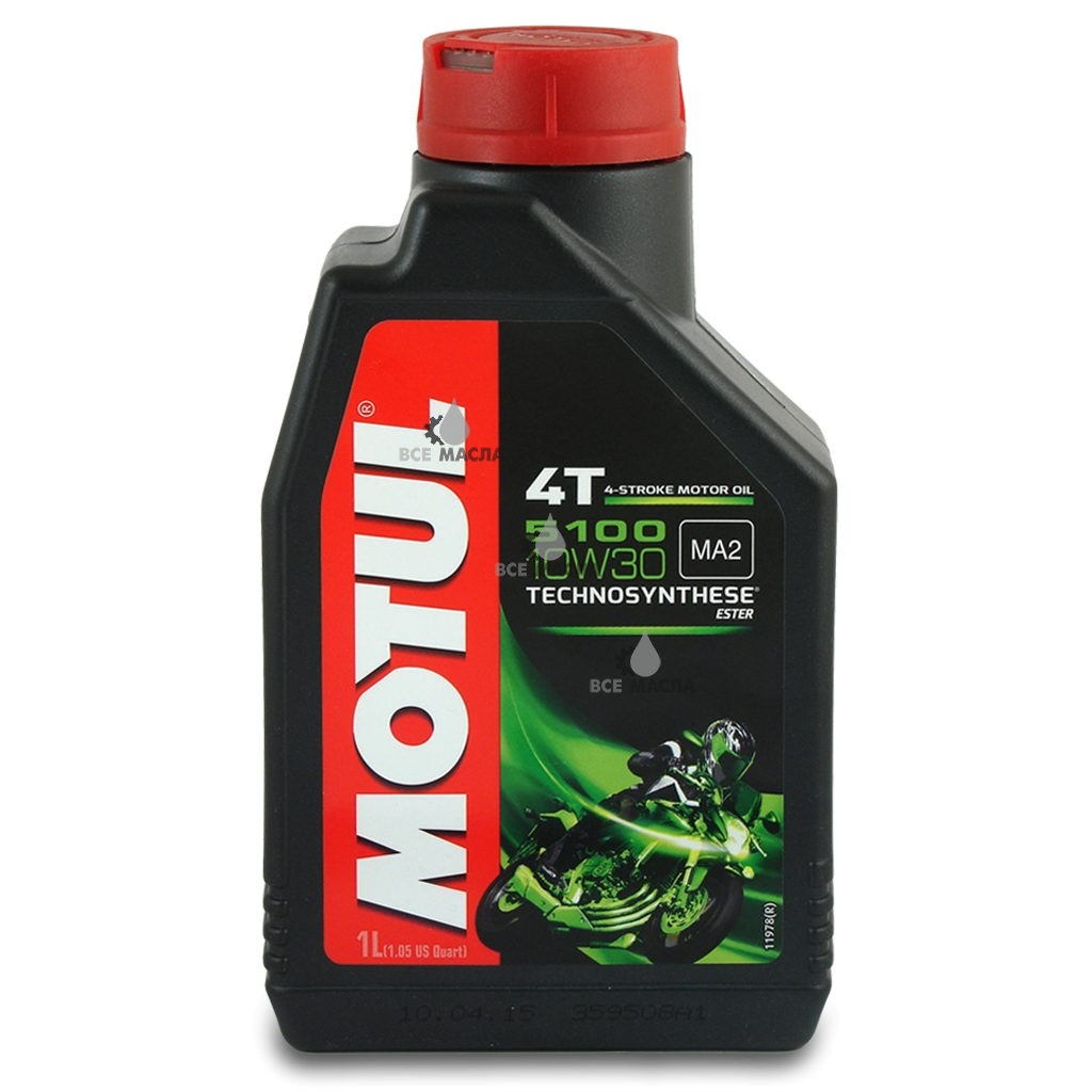 Масло моторное 4-х тактное для мотоциклов Motul 5100 4T SAE 10W30 1л Масло моторное 4-х тактное для мотоциклов Motul 5100 4T SAE 10W30 1л