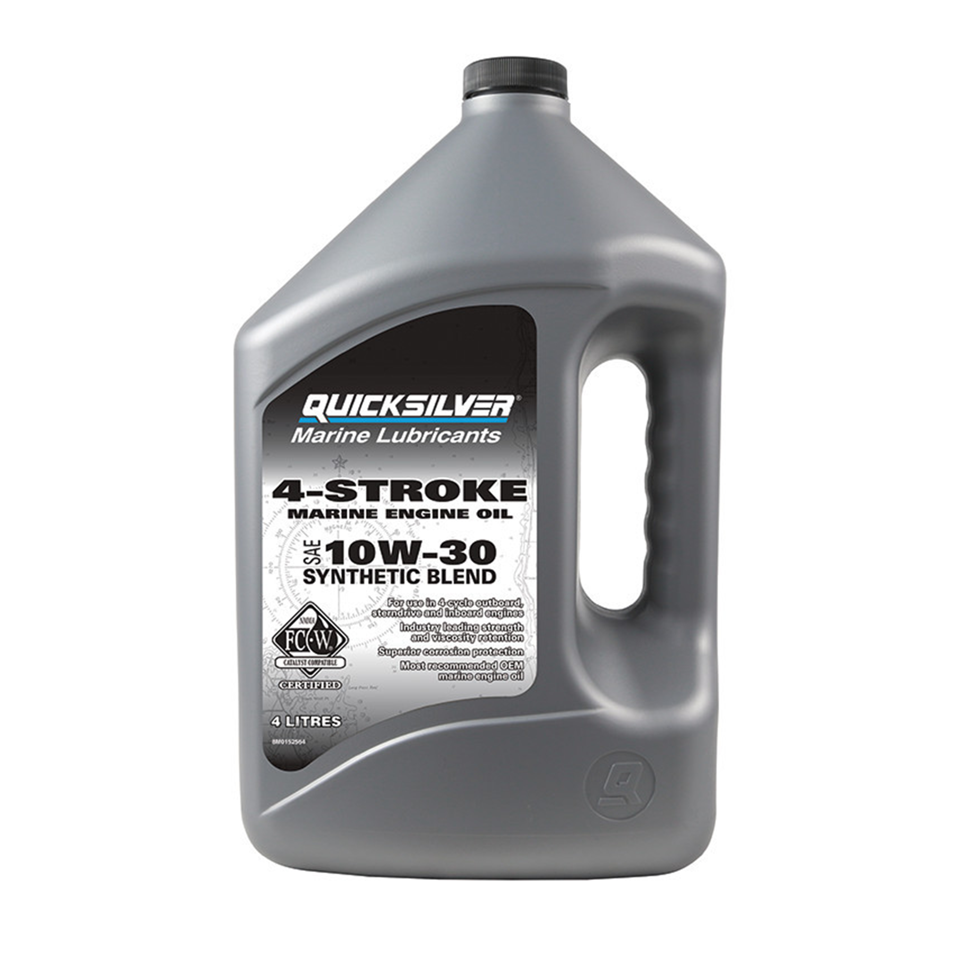 Масло моторное Quicksilver 10W30 полусинтетическое 4Т 4л