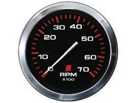 Тахометр Admiral 0-7000 об/мин Черный циферблат, хромированный ободок