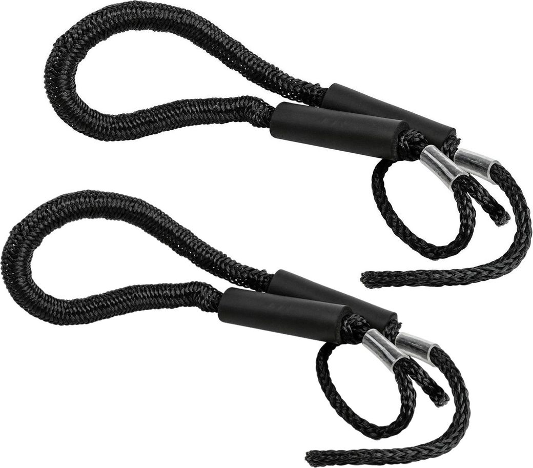 Концы швартовые амортизационные упак из 2 шт (9.5мм/1.2м), черная,  Marine Rocket (упаковка из 4 шт.