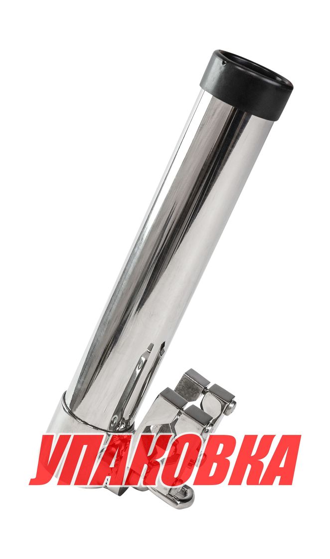 Держатель спиннинга нержавеющий с креплением к лееру Marine Rocket (упаковка из 2 шт.)