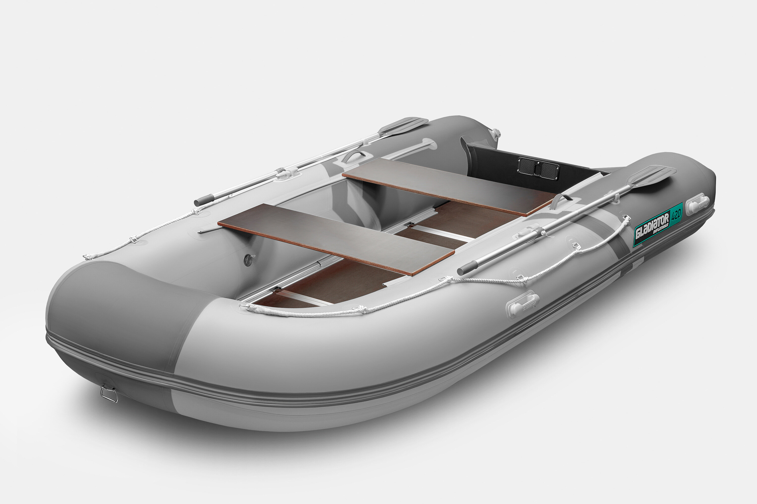 Купить Надувная лодка GLADIATOR B420 светло-темносерый (СПБ) с ...