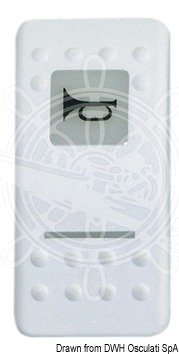 Клавиша выключателя "Помпа" белая Клавиша выключателя "Помпа" белая