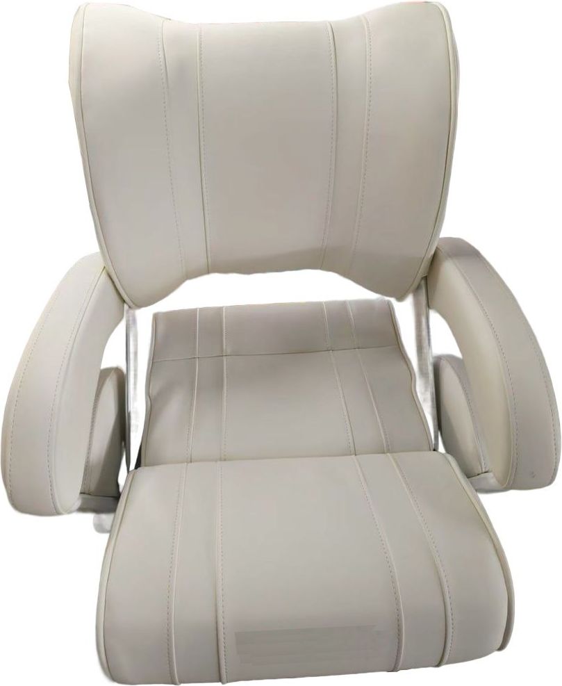 Кресло с перекидной спинкой и болстером, обивка винил, цвет белый