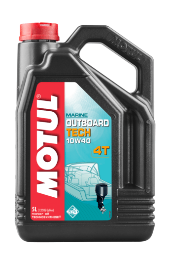 Масло моторное 4-х тактное для лодочных моторов полусинтетическое Motul Outboard TECH 4T 10W40 5л