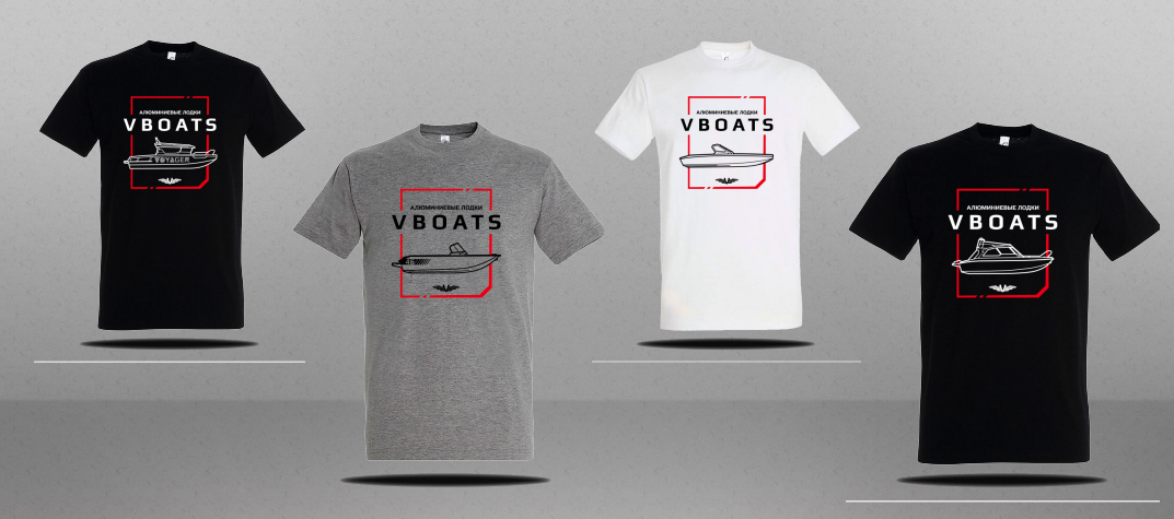 Футболка VBOATS DS c принтом YAVA цвет серый (Размер XXL)