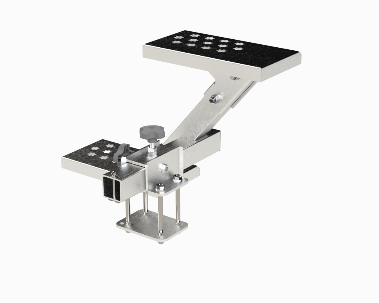 Лестница выдвижная на боковую часть прицепа (левая) Praktik.pro