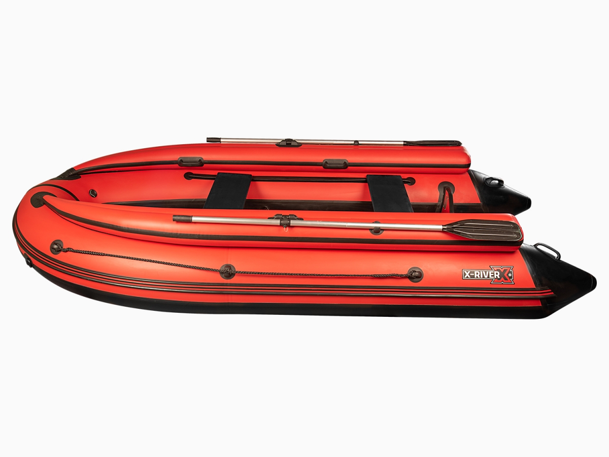 Лодка ПВХ X-River Grace Wind 420 НДНД + фальшборт, мята-серый/фурнитура белая