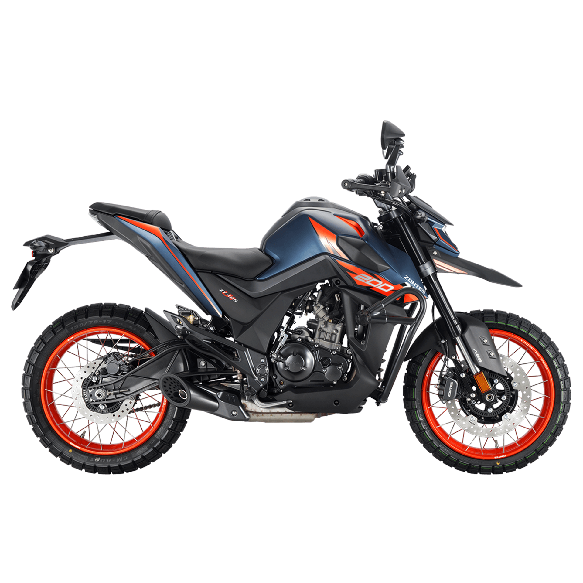 Мотоцикл Zontes ZT200-U1 синий/оранжевый