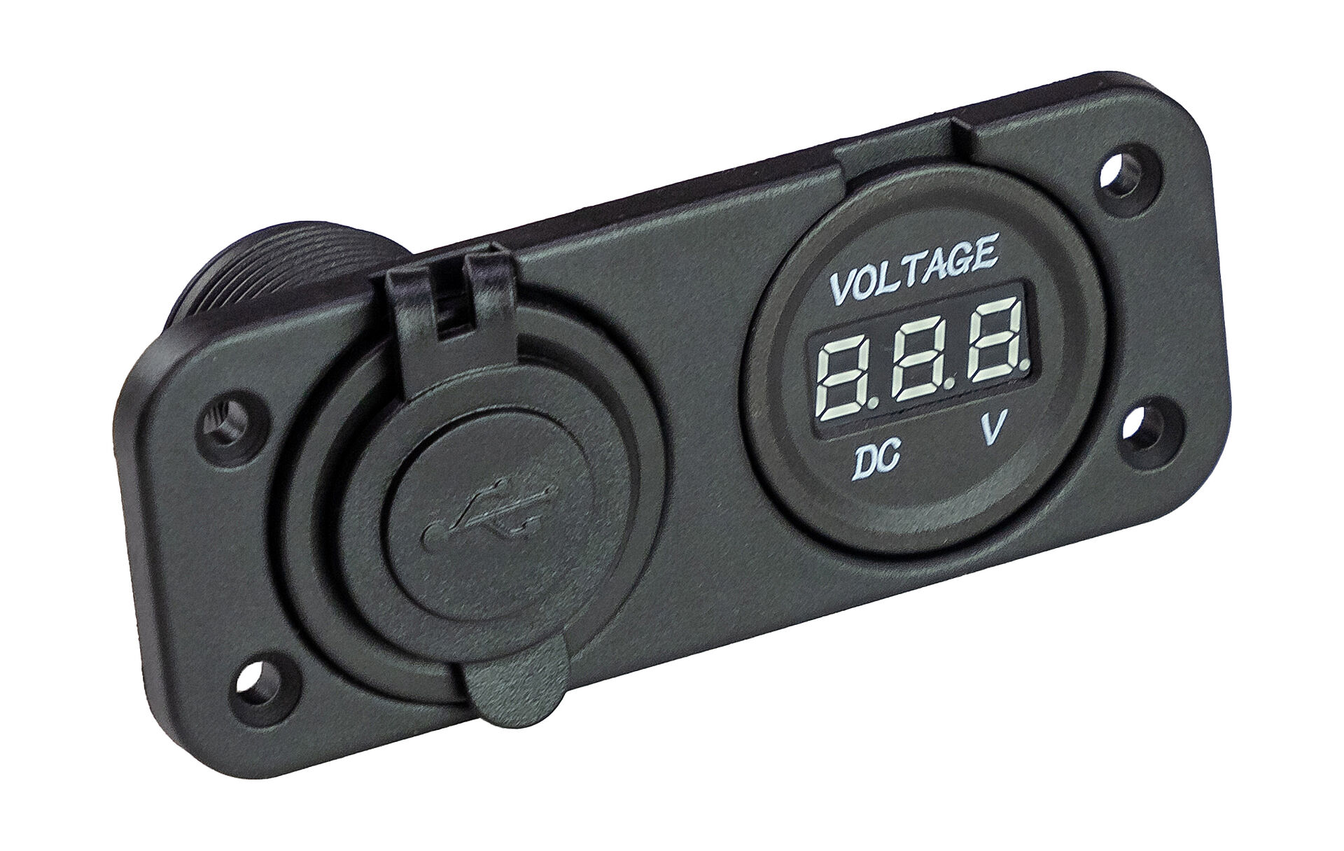 Разъем прикуривателя и цифровой вольтметр