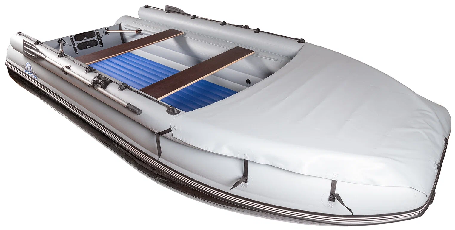 Лодка ПВХ Выдра Шерпа 470 Jet (фальшборт+ бронирование дна и баллонов ТПУ) пиксель