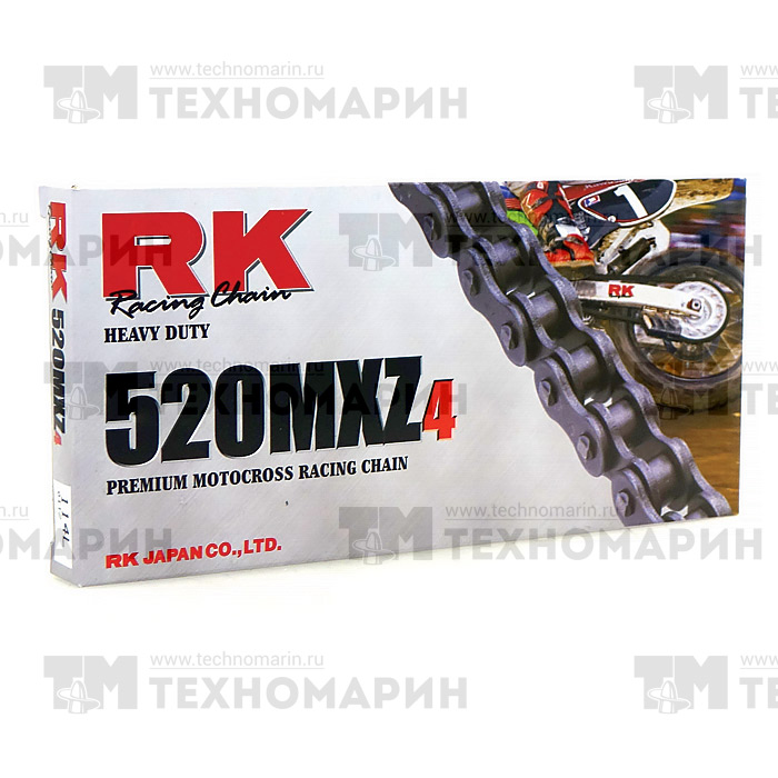Цепь для мотоцикла до 500 см³ (без сальников) 520MXZ4-114 Цепь для мотоцикла до 500 см³ (без сальников) 520MXZ4-114