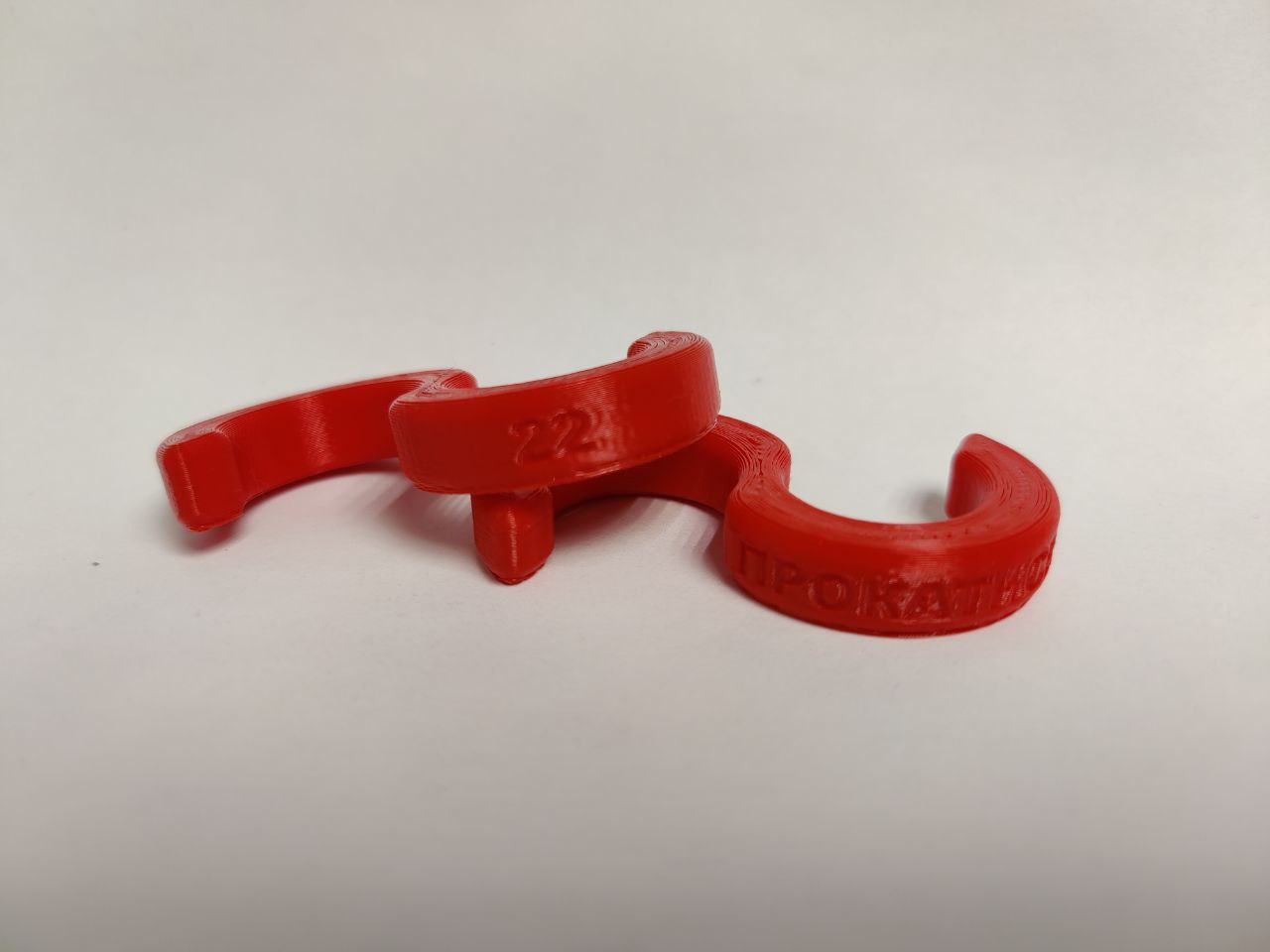 Фиксатор ходового тента тента 22 мм Прокатись.Ру красный, 2 шт