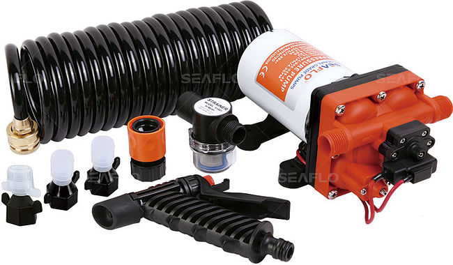 Комплект помывочный SeaFlo, 24 В, 15 л/мин, 55 PSI (3.8 бар)