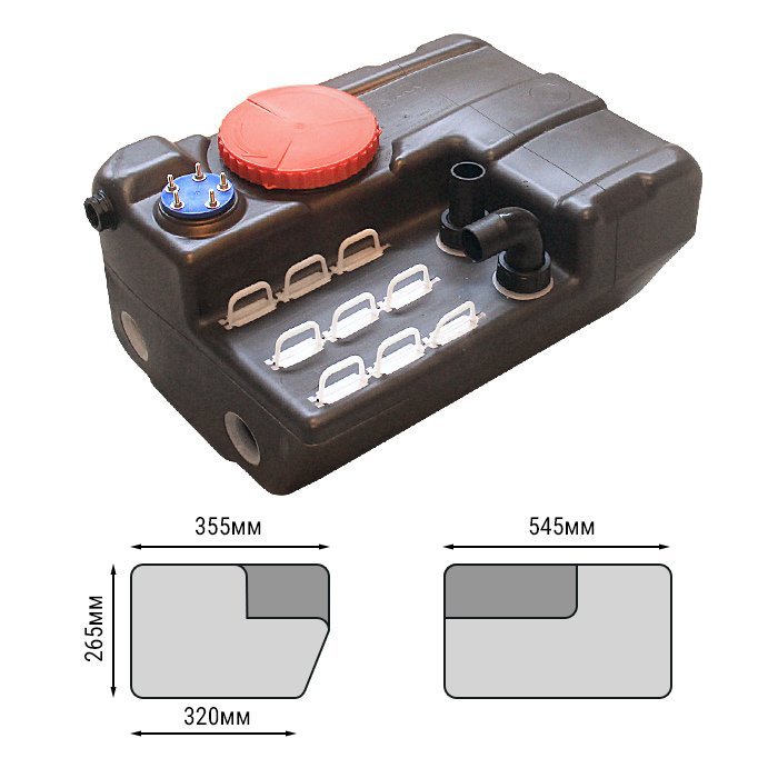 Бак для "черных вод" горизонтальный 40 литров
