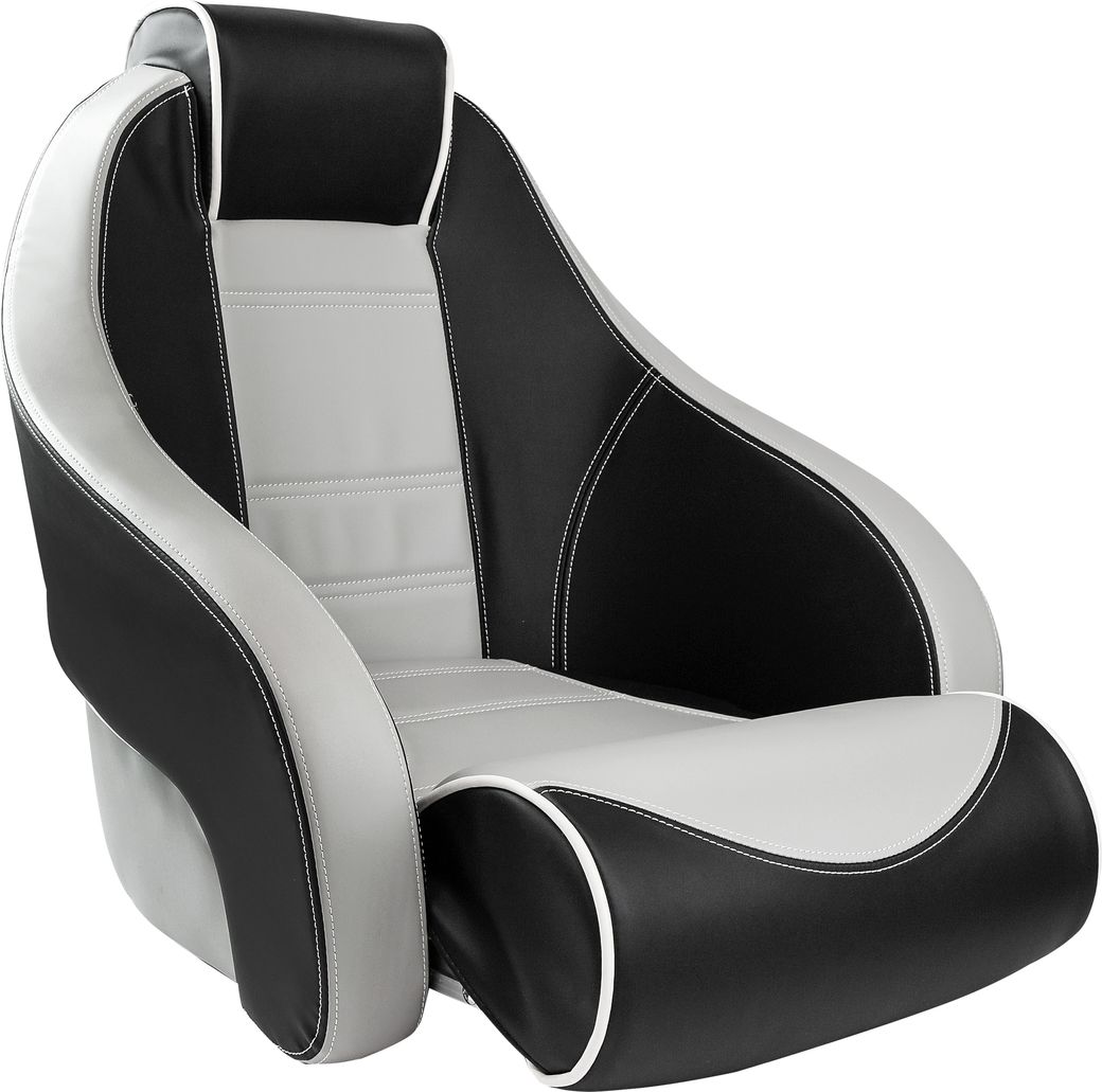 Кресло с болстером Stingray, обивка винил, цвет черный/серый