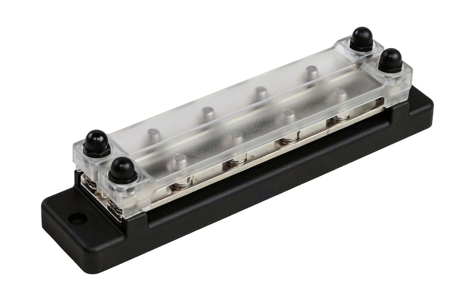 Колодка распределительная электромонтажная с защитной крышкой, 2 планки по 4 контакта