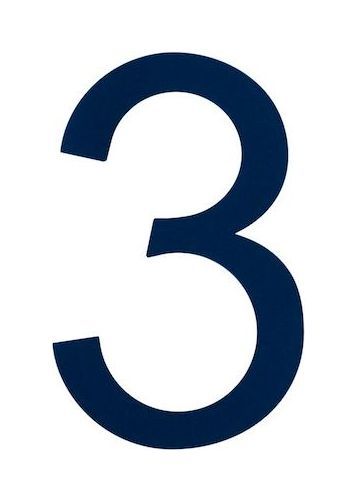 Знак номера 3, синий Знак номера 3, синий