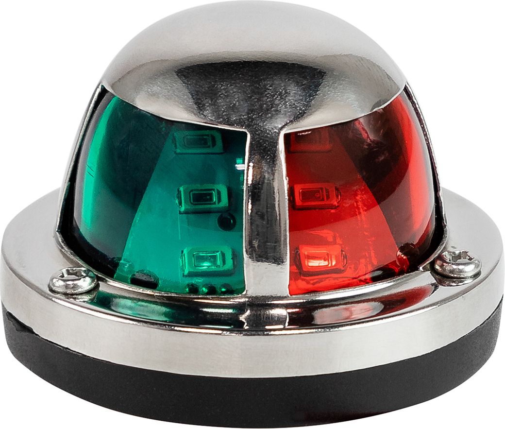 Огонь ходовой комбинированый (красный, зеленый), SS304, 12-24 В, LED