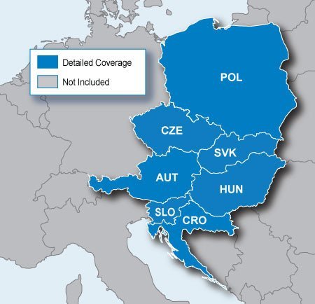 City Navigator® Europe NT – Northwest Eastern Europe Карта Европы на microSD/SD