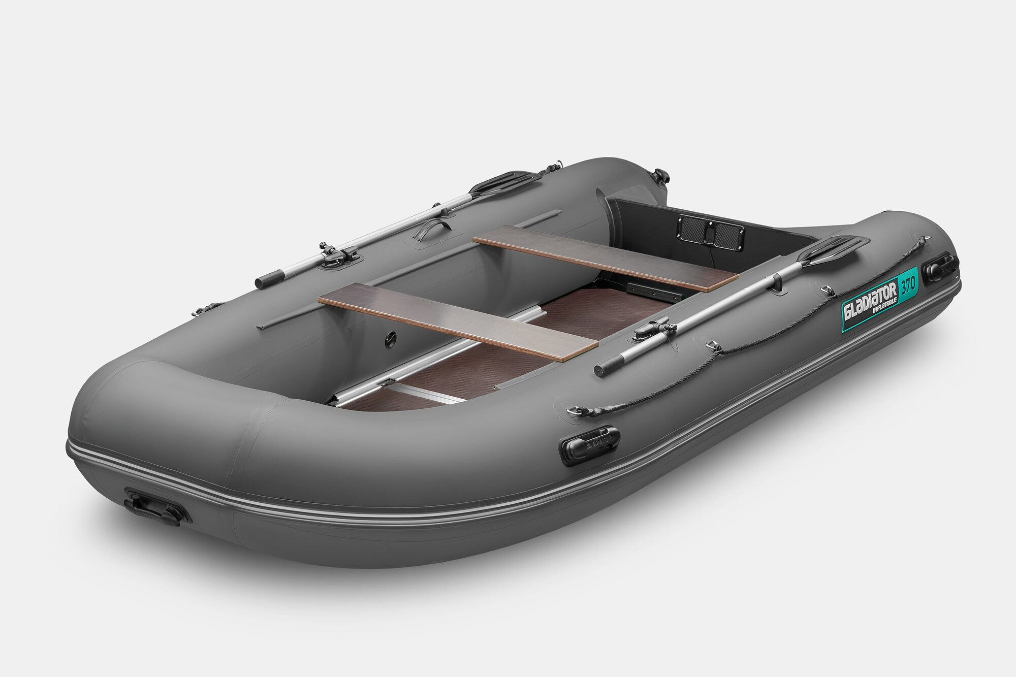 Надувная лодка GLADIATOR B370 тёмно-серый (СПБ)