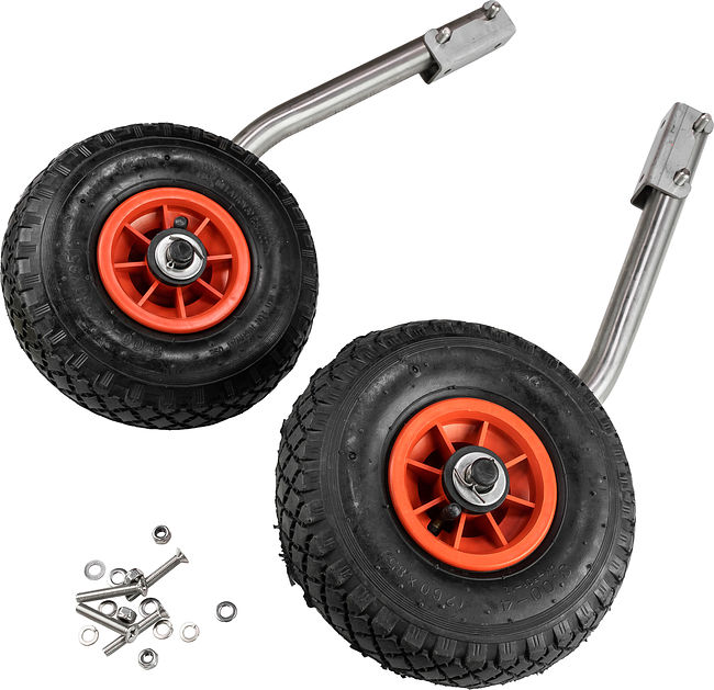 Колеса транцевые для надувной лодки, модульные, удлиненные, 260 мм, нержавеющая сталь  (комплект) Колеса транцевые для надувной лодки, модульные, удлиненные, 260 мм, нержавеющая сталь  (комплект)