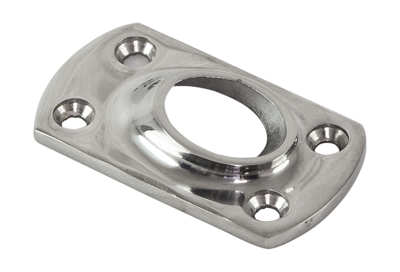 Основание стойки леера 7/8" (22 мм), 45 град, прямоугольное под сварку