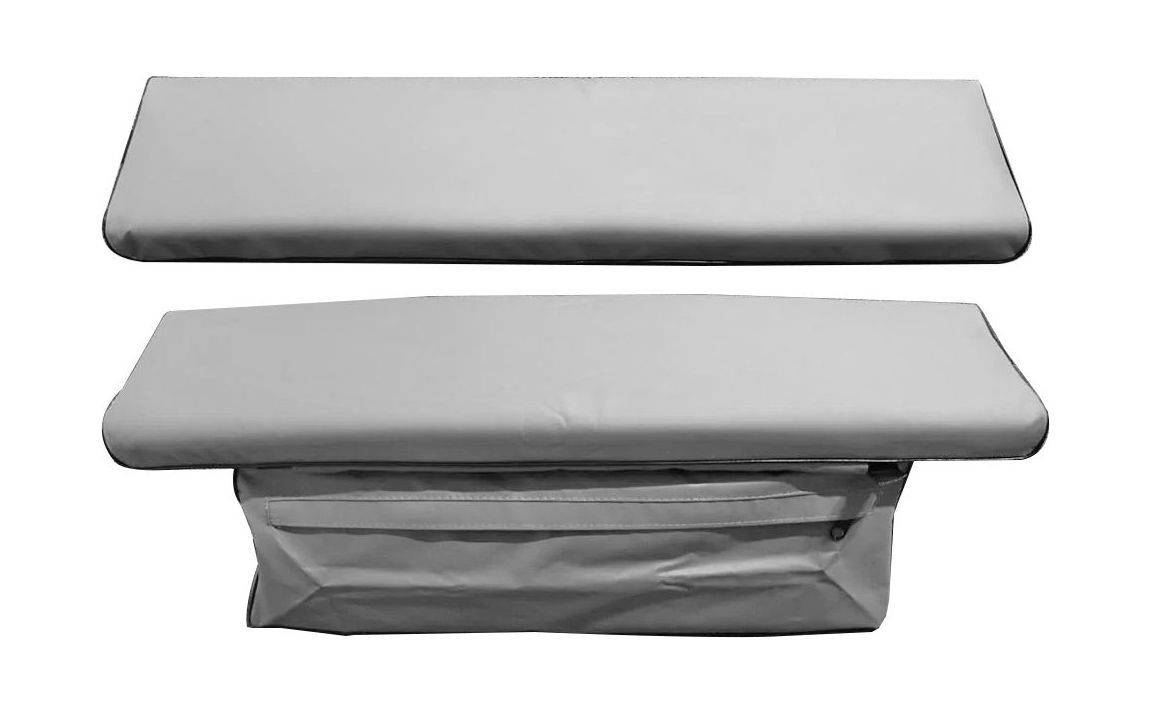 Комплект из 2-ух мягких накладок,одна из них с сумкой 1000х230 мм серый (КМН)