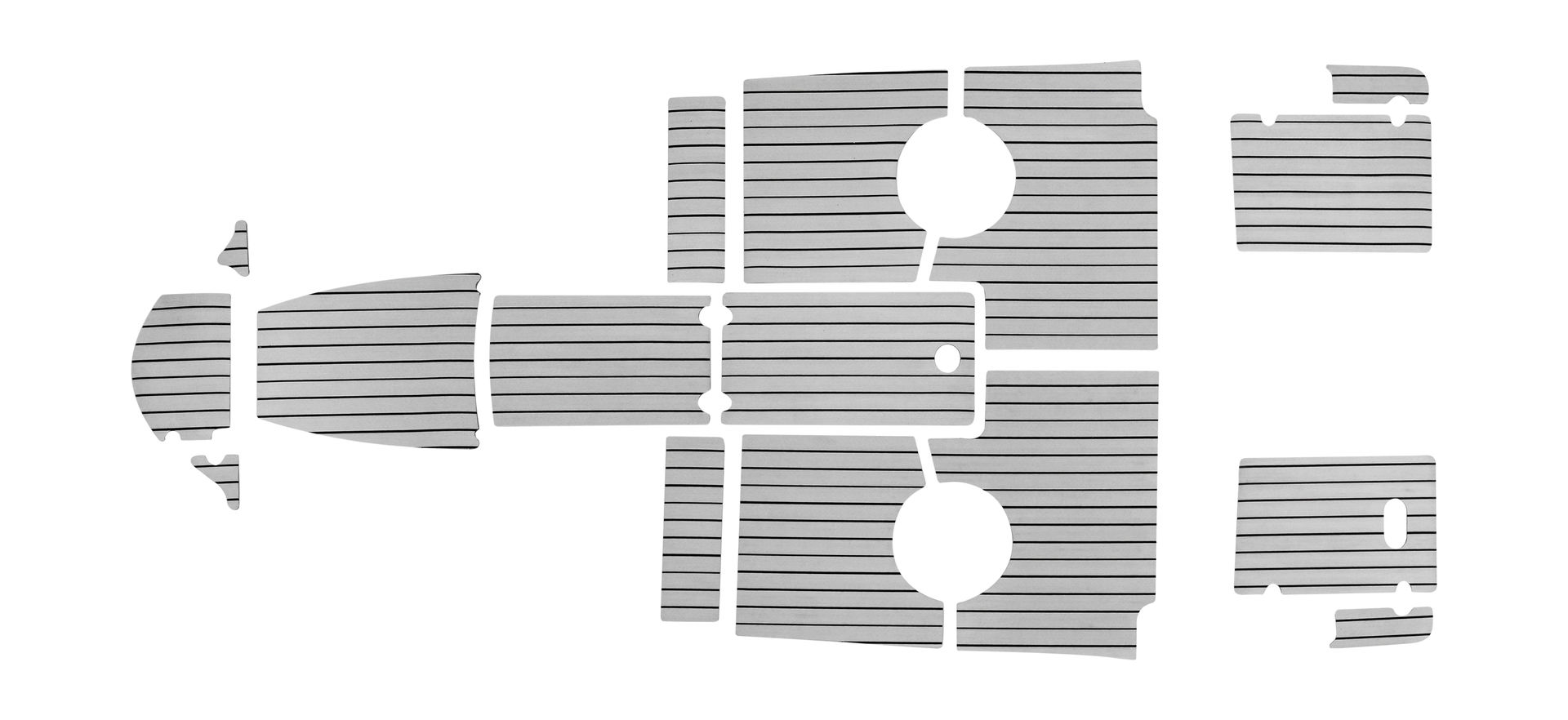 Комплект палубного покрытия Marine Rocket для Phoenix 510BR, серый, черная полоса