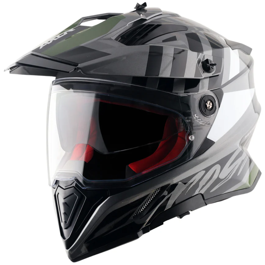 Шлем AXOR X-CROSS ORBIT D/V, с визором, цвет черный/серый (XL)