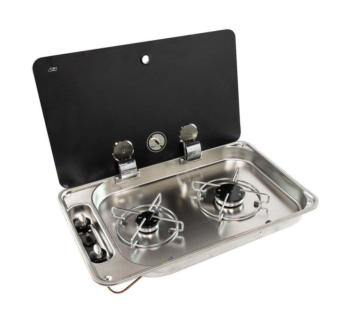 Плита газовая двойная, стеклянная крышка, CAN, FC1336-P