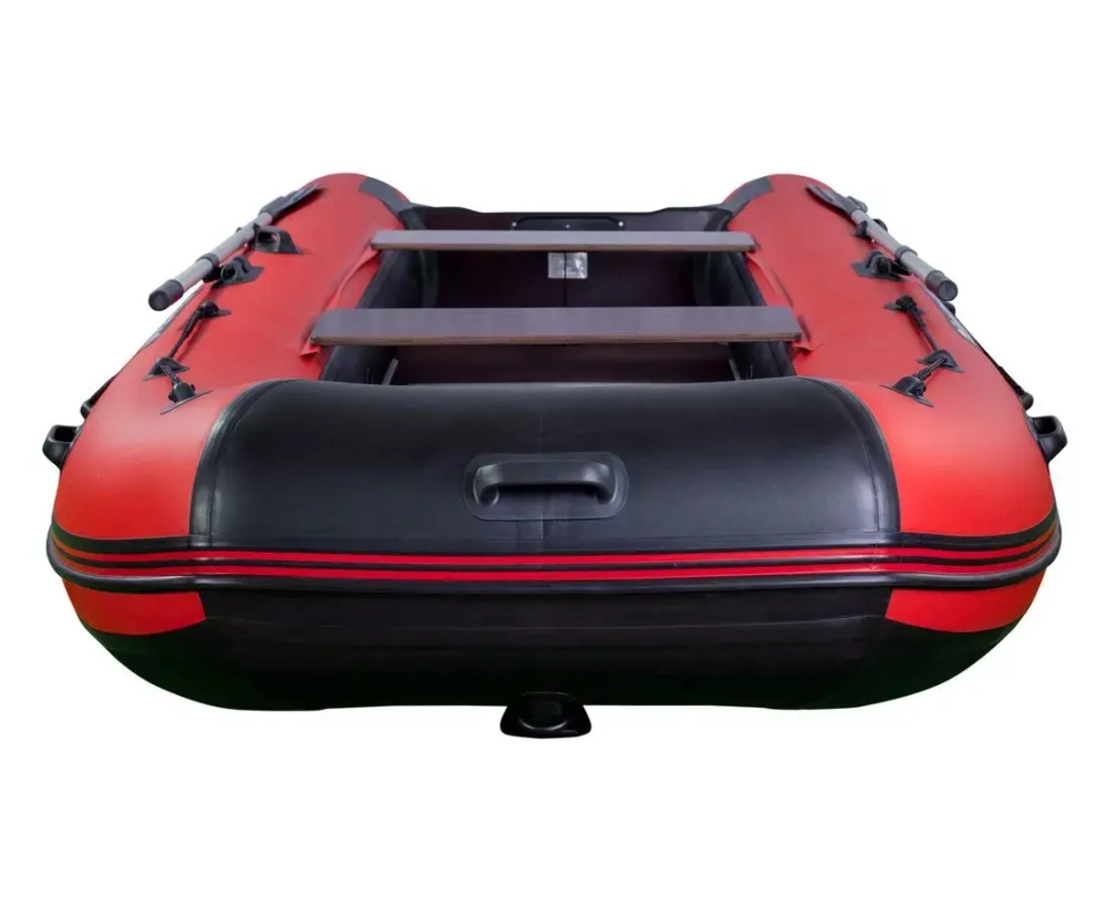 Лодка ПВХ River Boats RB 370 пайол фанера 9 мм, серо-красный