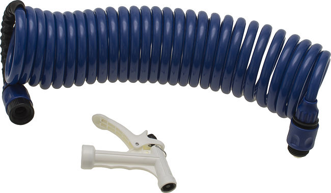 Шланг с распылителем для мытья палубы синий, 7.5 м