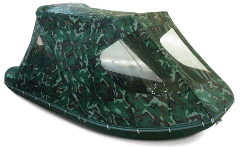 Тент ходовой с каркасом для лодок Gladiator E420 серый