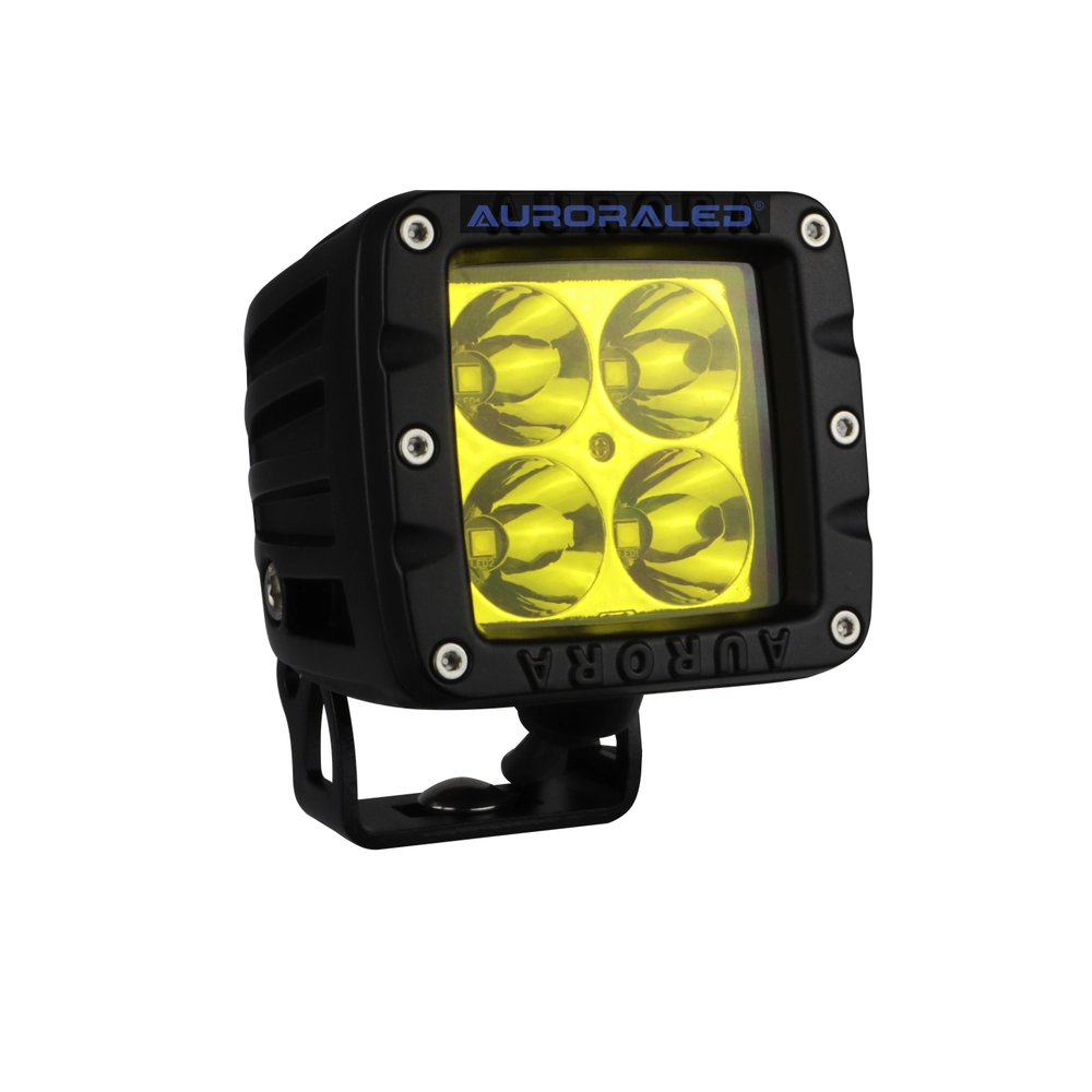 Фара Aurora 2" дальнего желтого света ALO-T-2-P4T черная