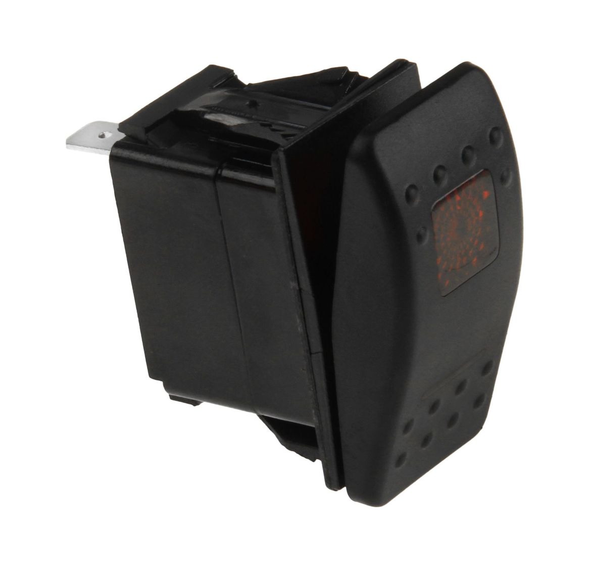 Переключатель трехпозиционный (ON)-OFF-ON 12 В/20А 4Р с подсветкой без фиксации 1 положения