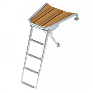 Платформа носовая с трапом 4 ступени черные