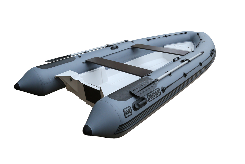Лодка RIB Forza Marine Навигатор 450R черный/графитово-черный