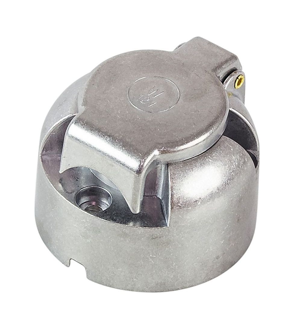 Розетка для прицепа, металлический корпус, 7 контактов