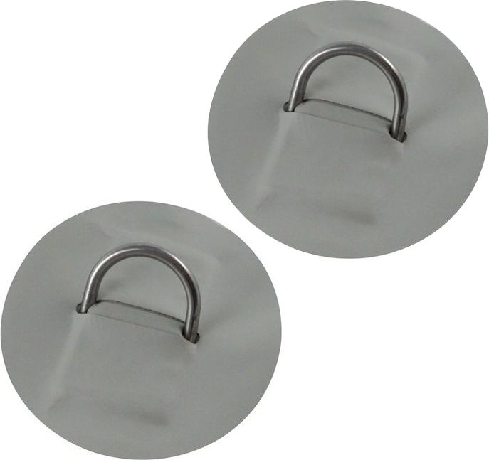Кольцо D-образное малое, серое, 2 шт